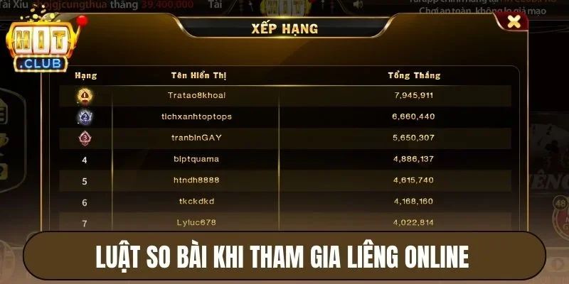Liêng Hitclub - Tính Điểm 3 Cây, Chơi Bài Thắng Lớn 4 Luật so bài khi tham gia liêng online
